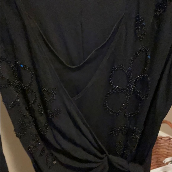 Black cross tie cocktail dress black Karen Kane - Picture 2 of 4